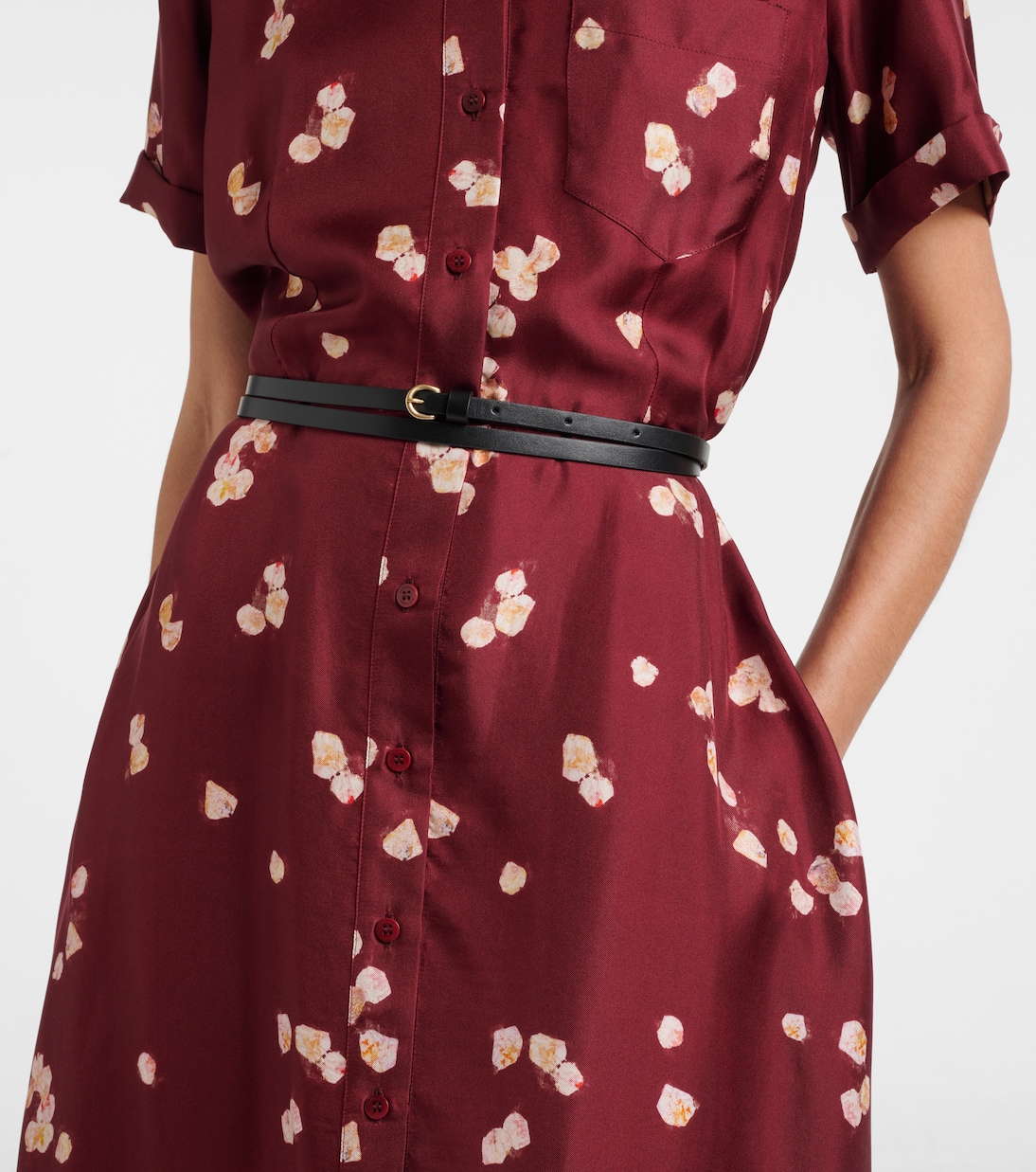 Printed belted silk shirt dress | Altuzarra