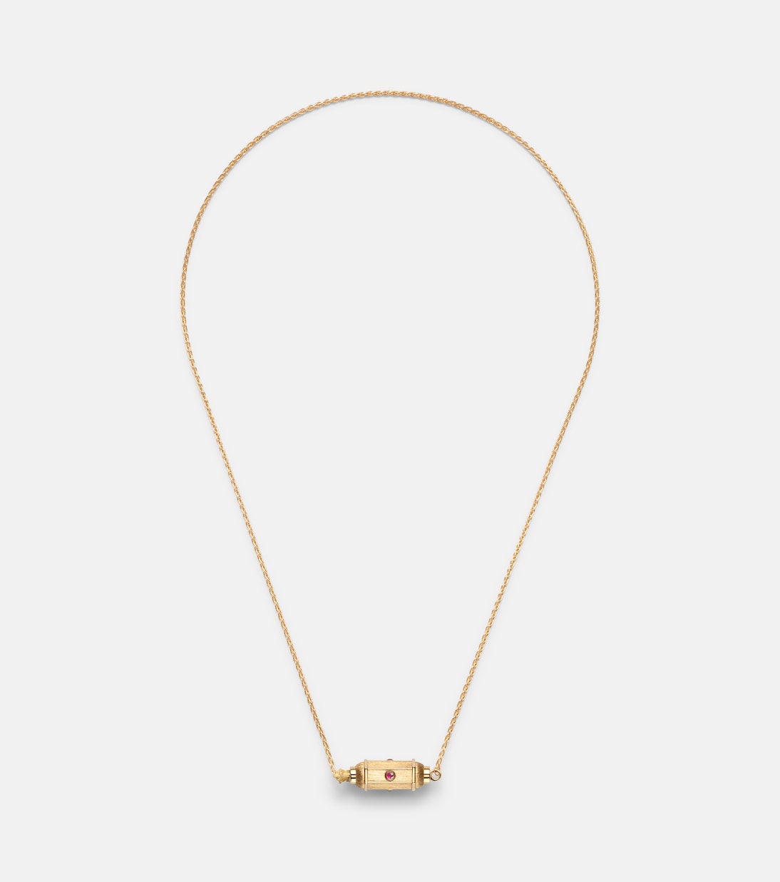 Coco Micro 18kt gold necklace with rubies | Marie Lichtenberg
