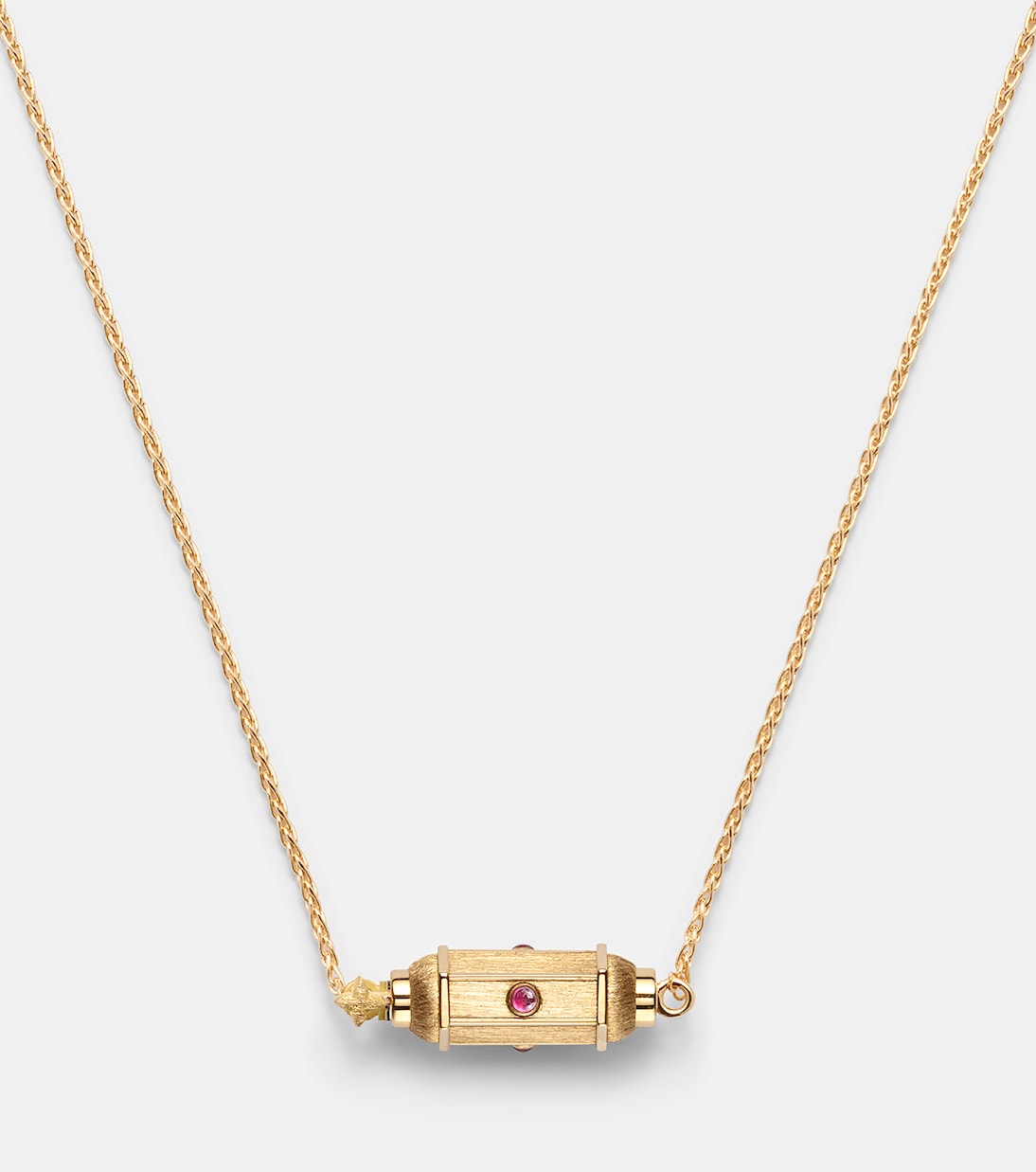Coco Micro 18kt gold necklace with rubies | Marie Lichtenberg