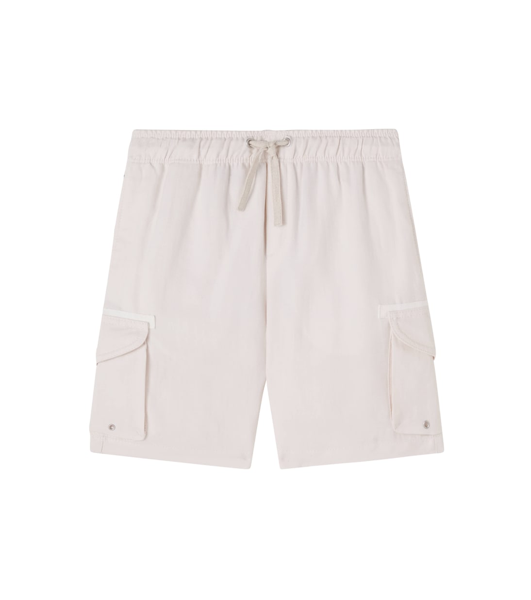 Linen and cotton cargo shorts | Brunello Cucinelli Kids