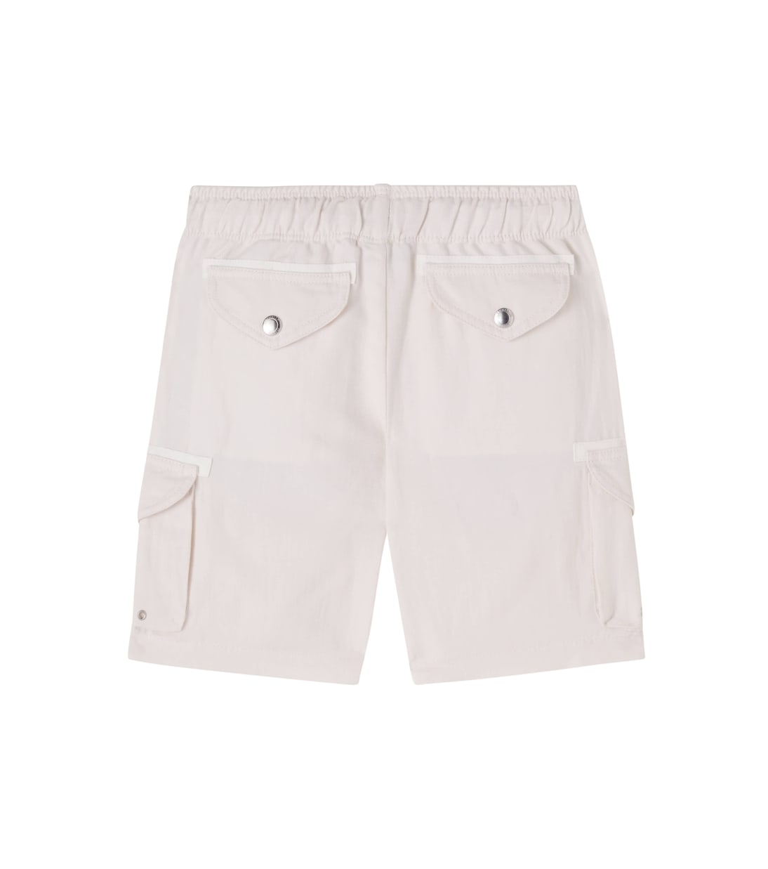 Linen and cotton cargo shorts | Brunello Cucinelli Kids
