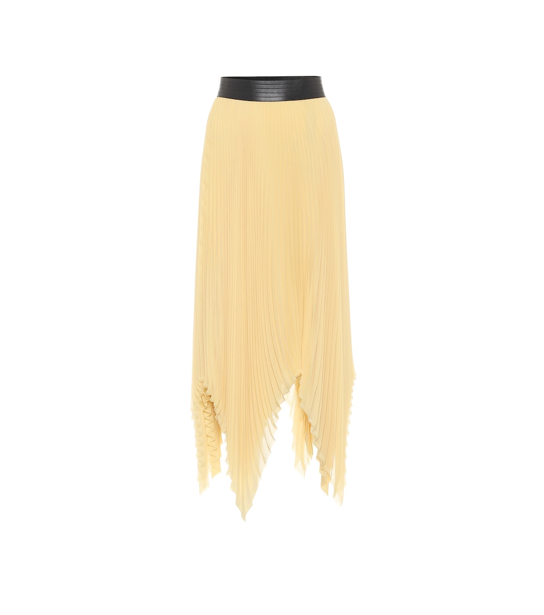 Falda midi de georgette tiro alto | Loewe