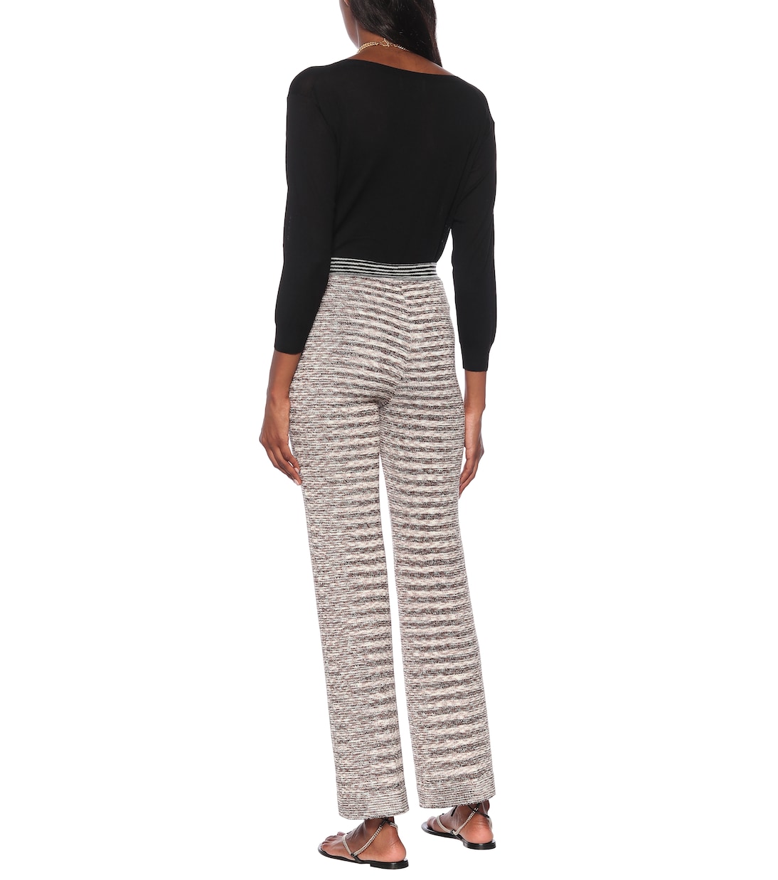 Pantalon raccourci en laine et lin mélangés | Missoni
