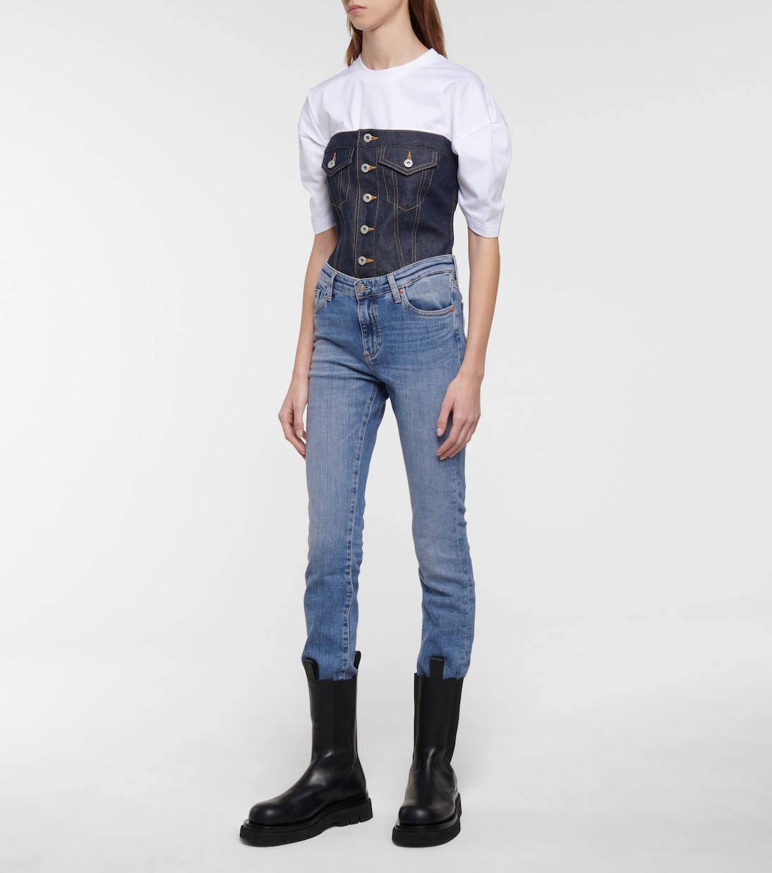 Mari high-rise slim jeans | AG Jeans