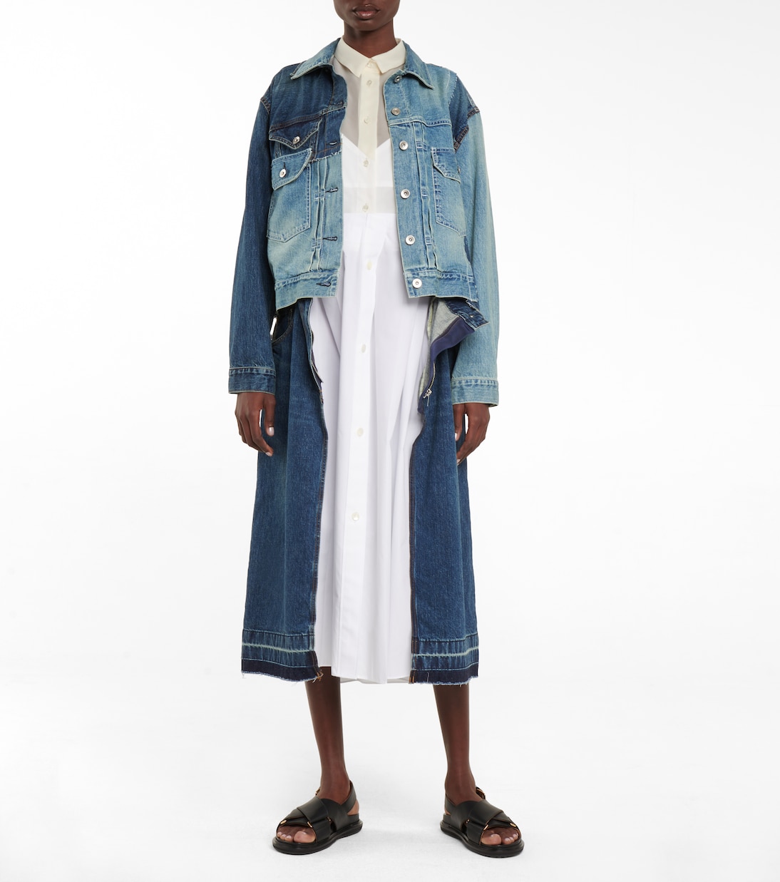 Deconstructed denim jacket | Sacai