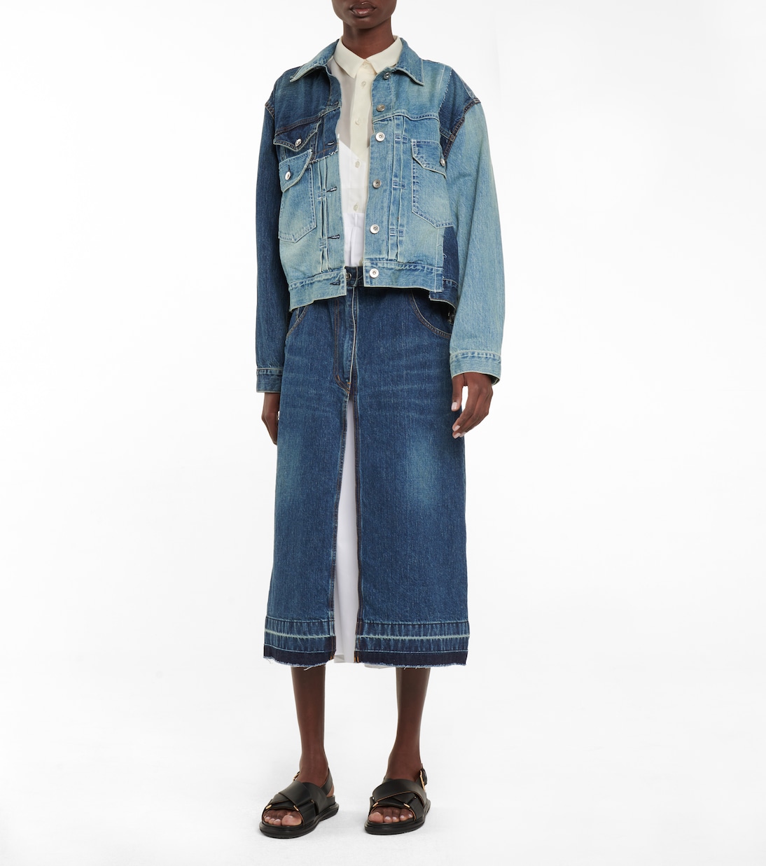 Deconstructed denim jacket | Sacai