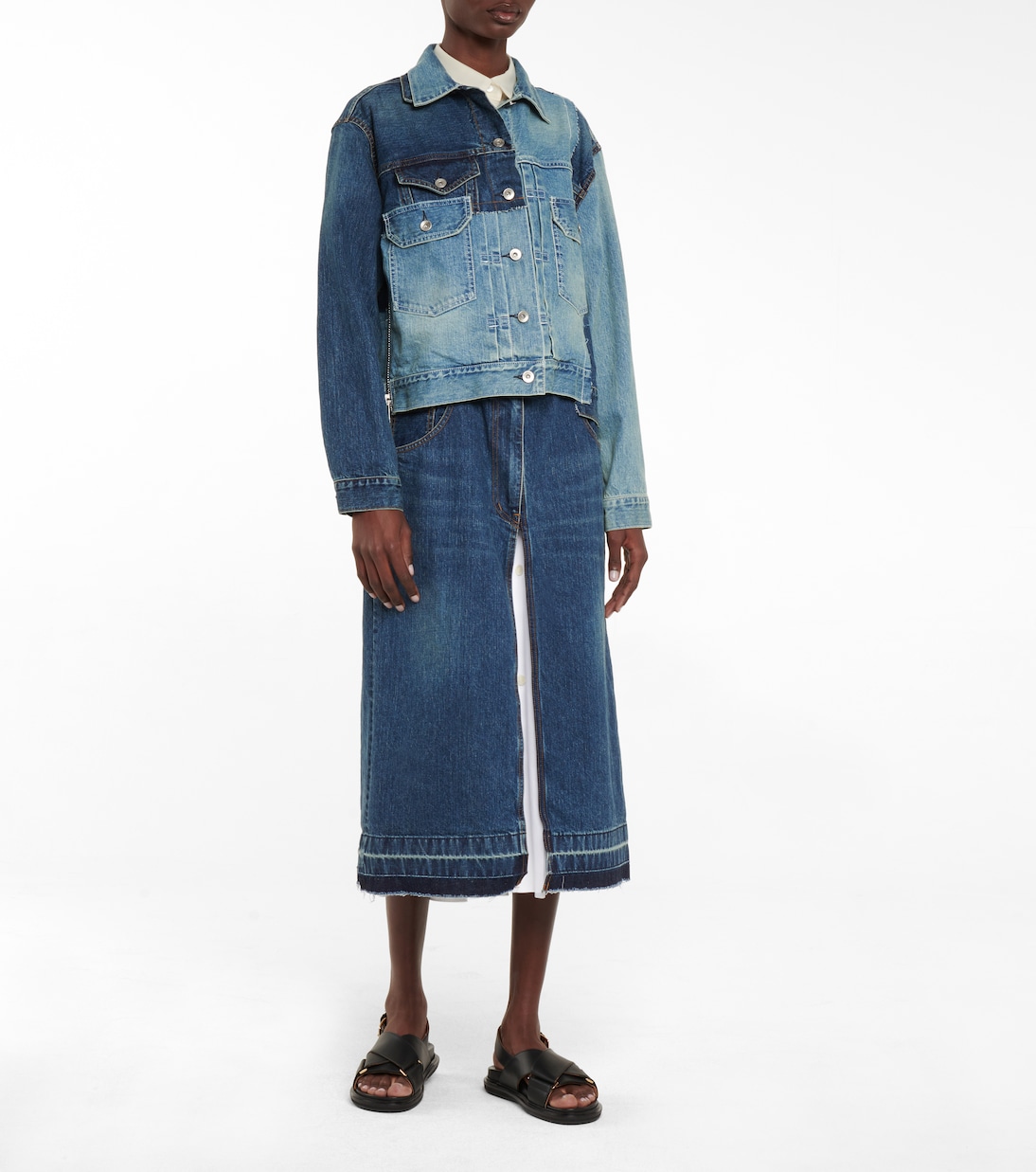 Deconstructed denim jacket | Sacai