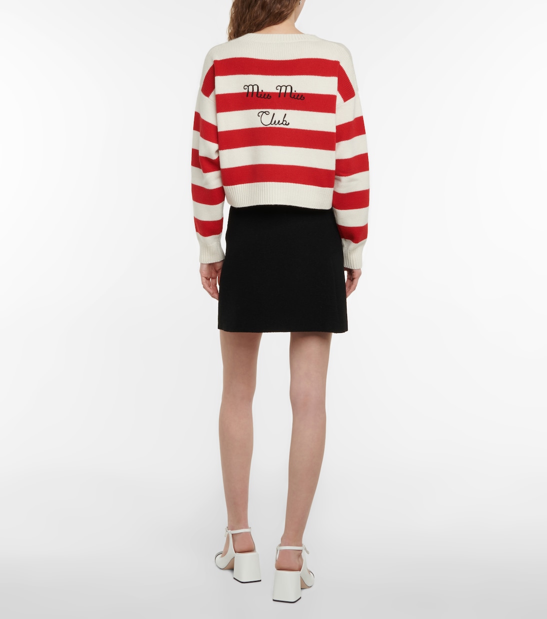 Pullover in cashmere a righe | Miu Miu