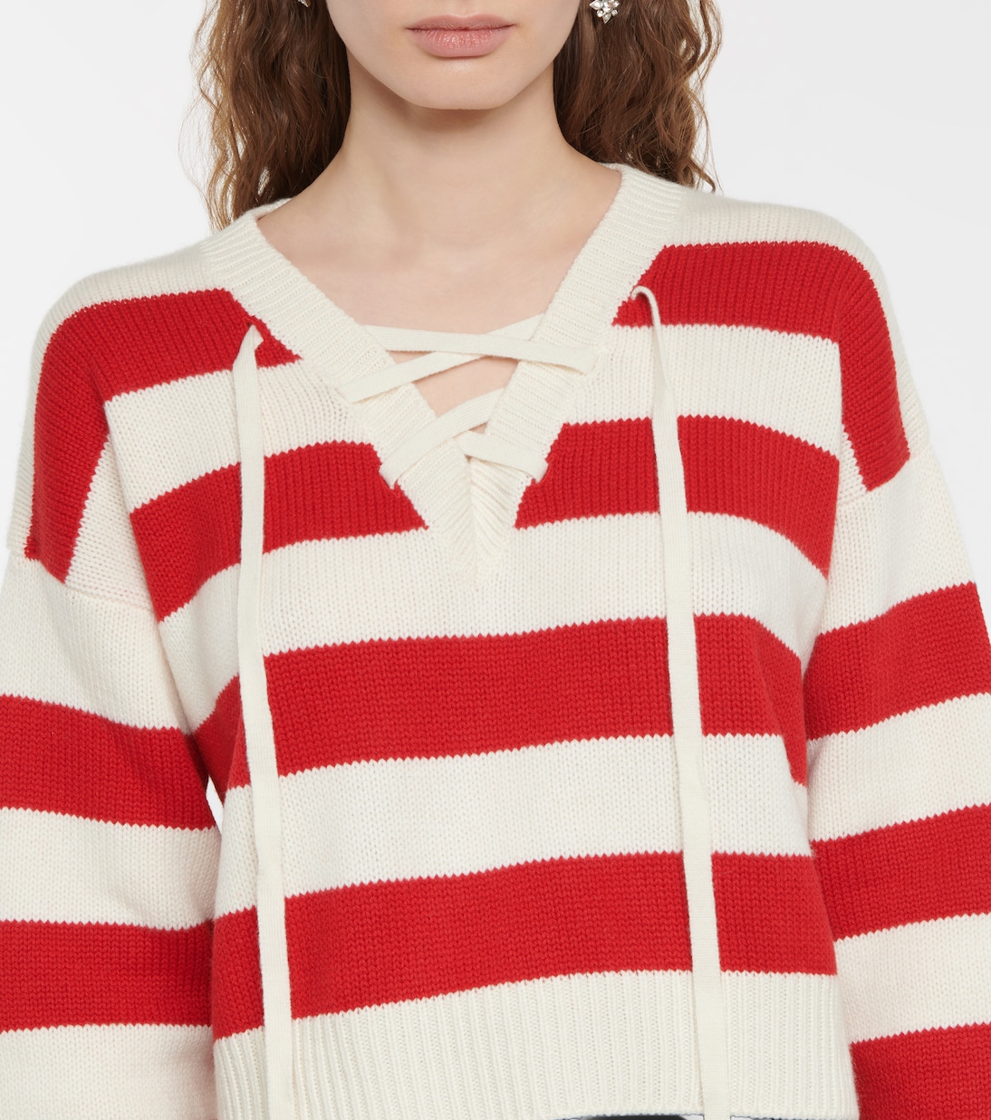Pullover in cashmere a righe | Miu Miu