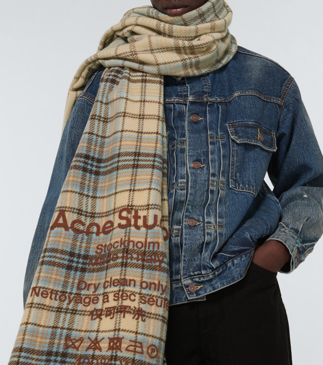 체크 울 스카프 | Acne Studios