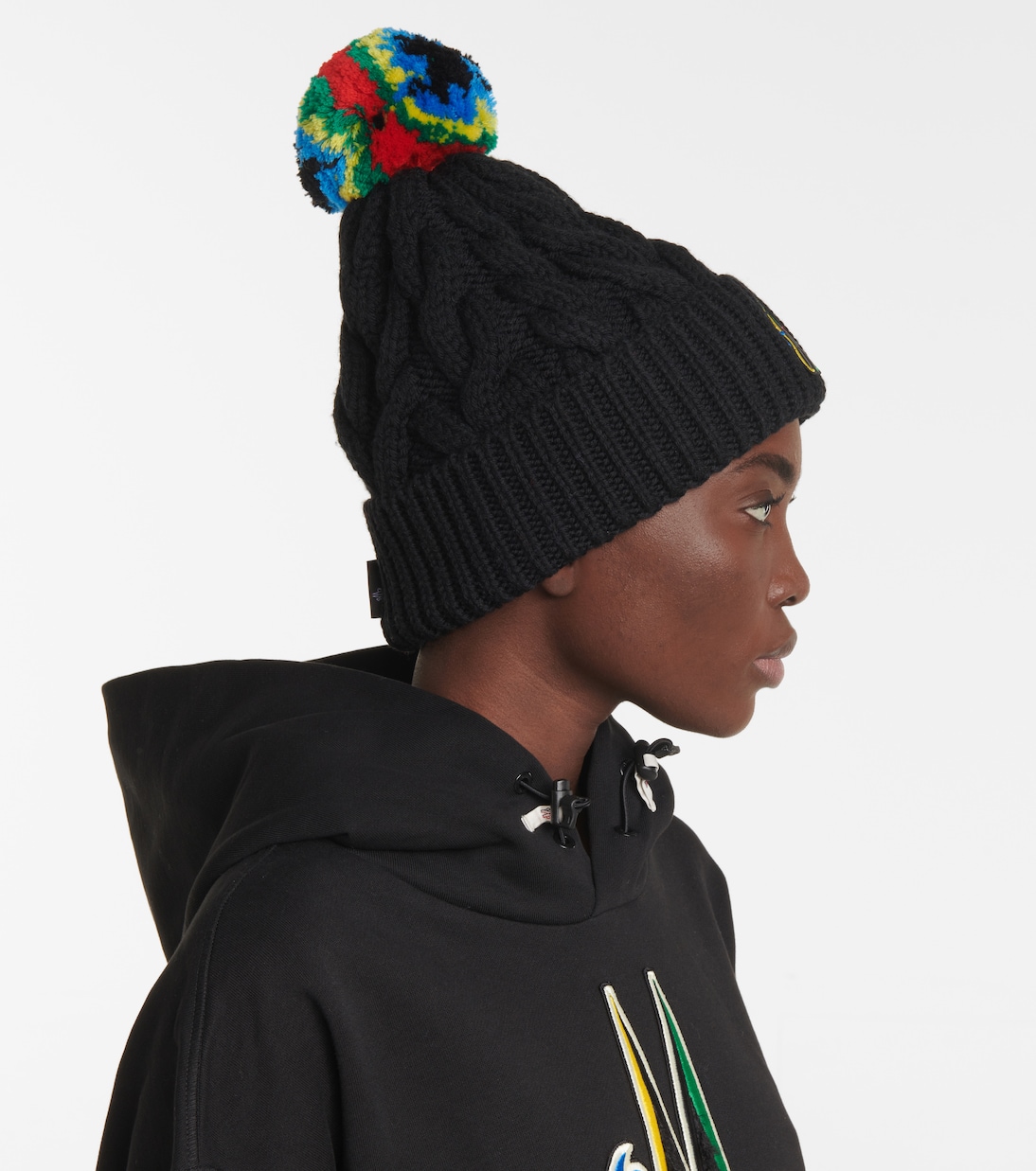 Bonnet en laine vierge à logo | Moncler Grenoble