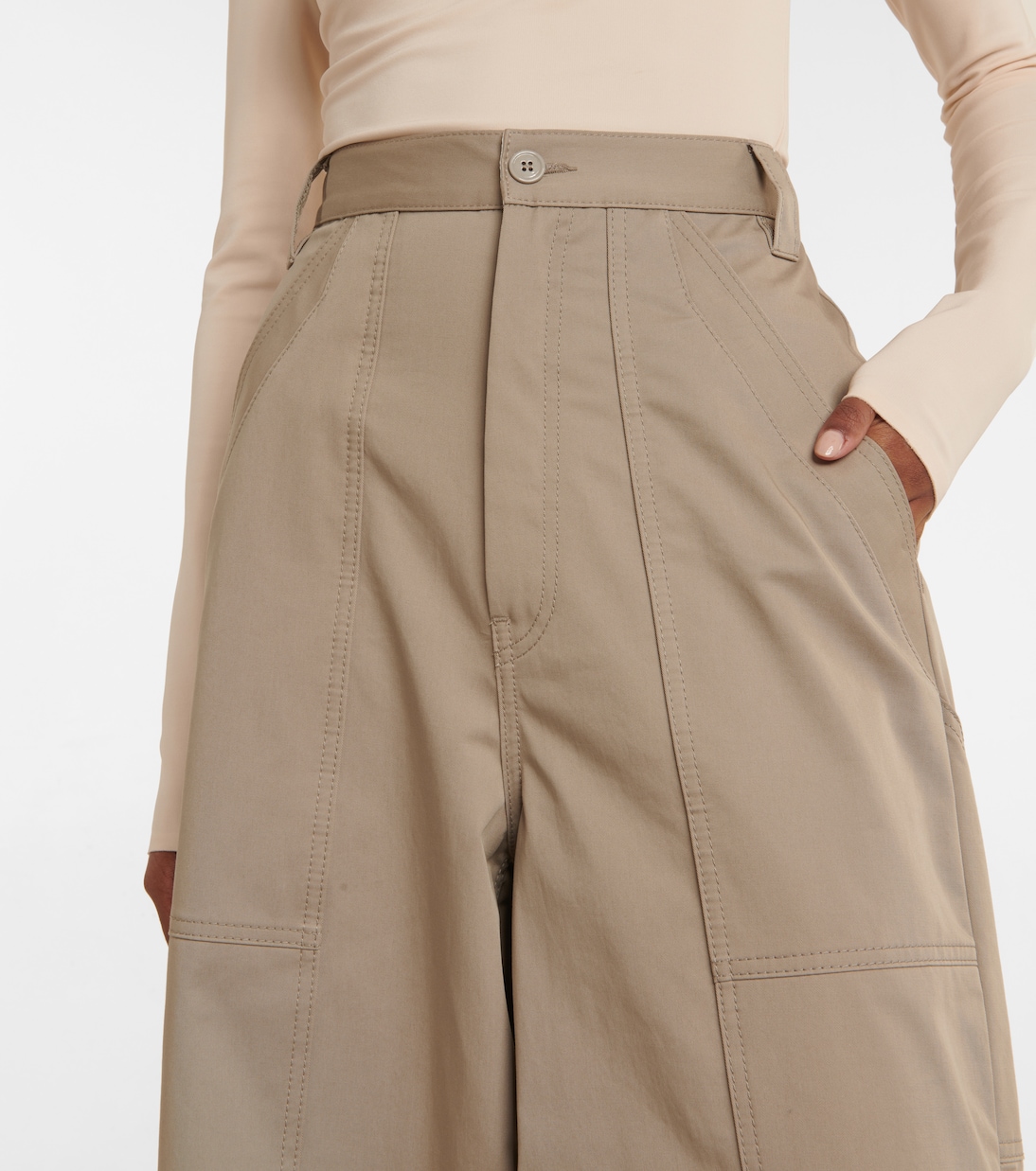 Jeans a gamba larga e vita alta | MM6 Maison Margiela