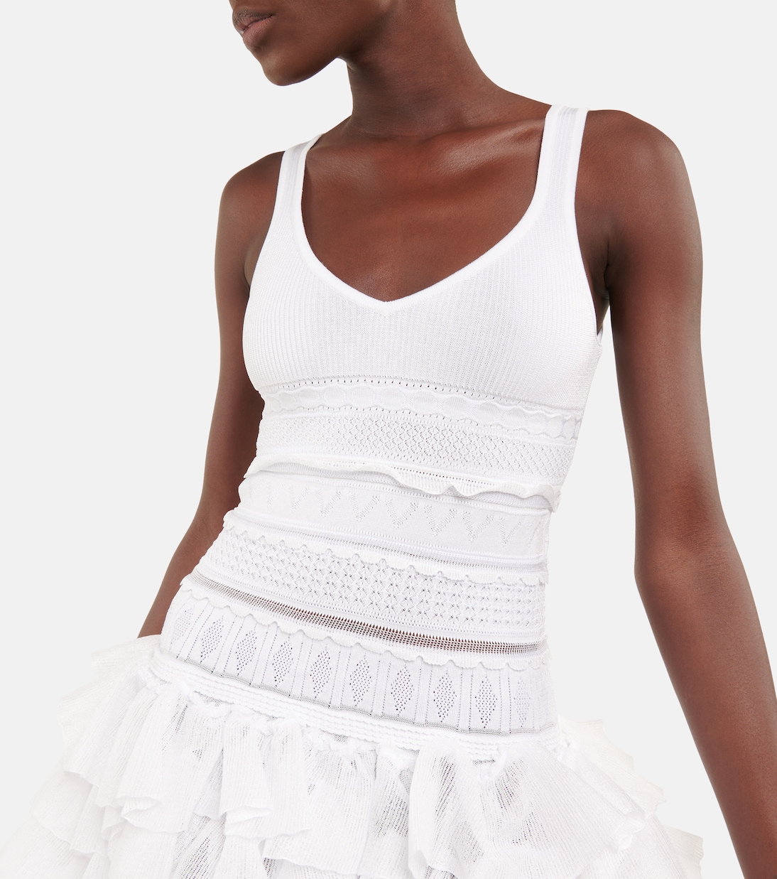 Miniabito in maglia con volant | Alaïa