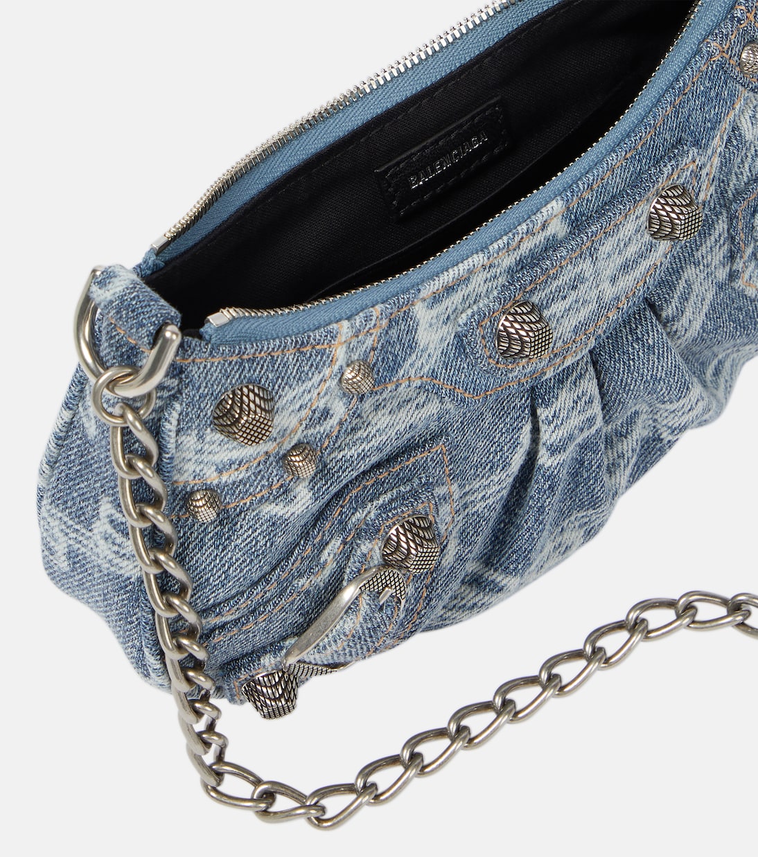 Bolso al hombro Le Cagole Mini de denim | Balenciaga