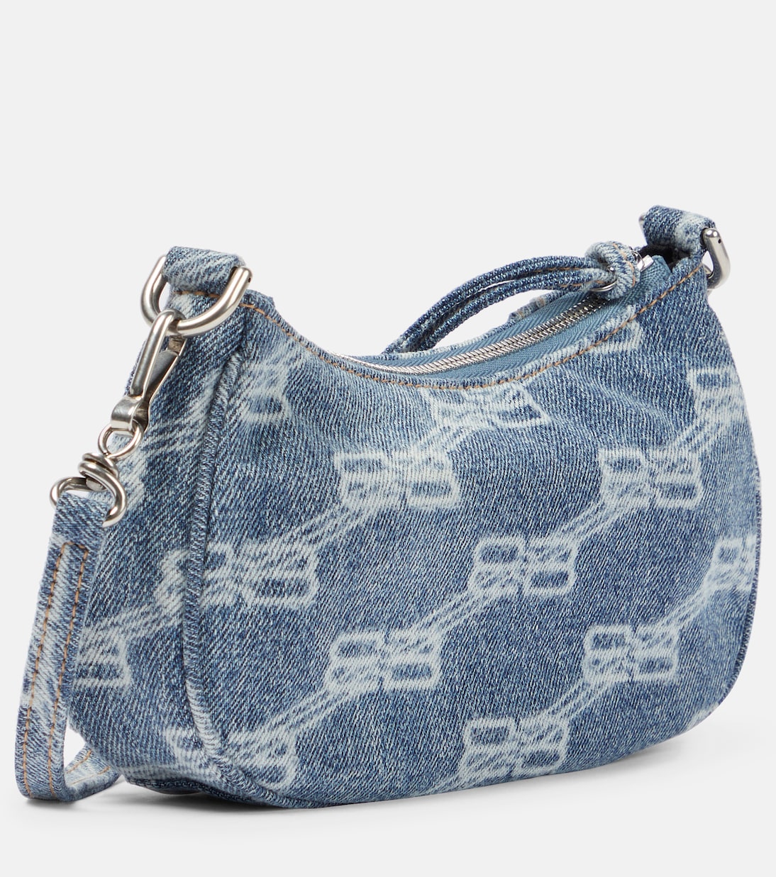 Bolso al hombro Le Cagole Mini de denim | Balenciaga