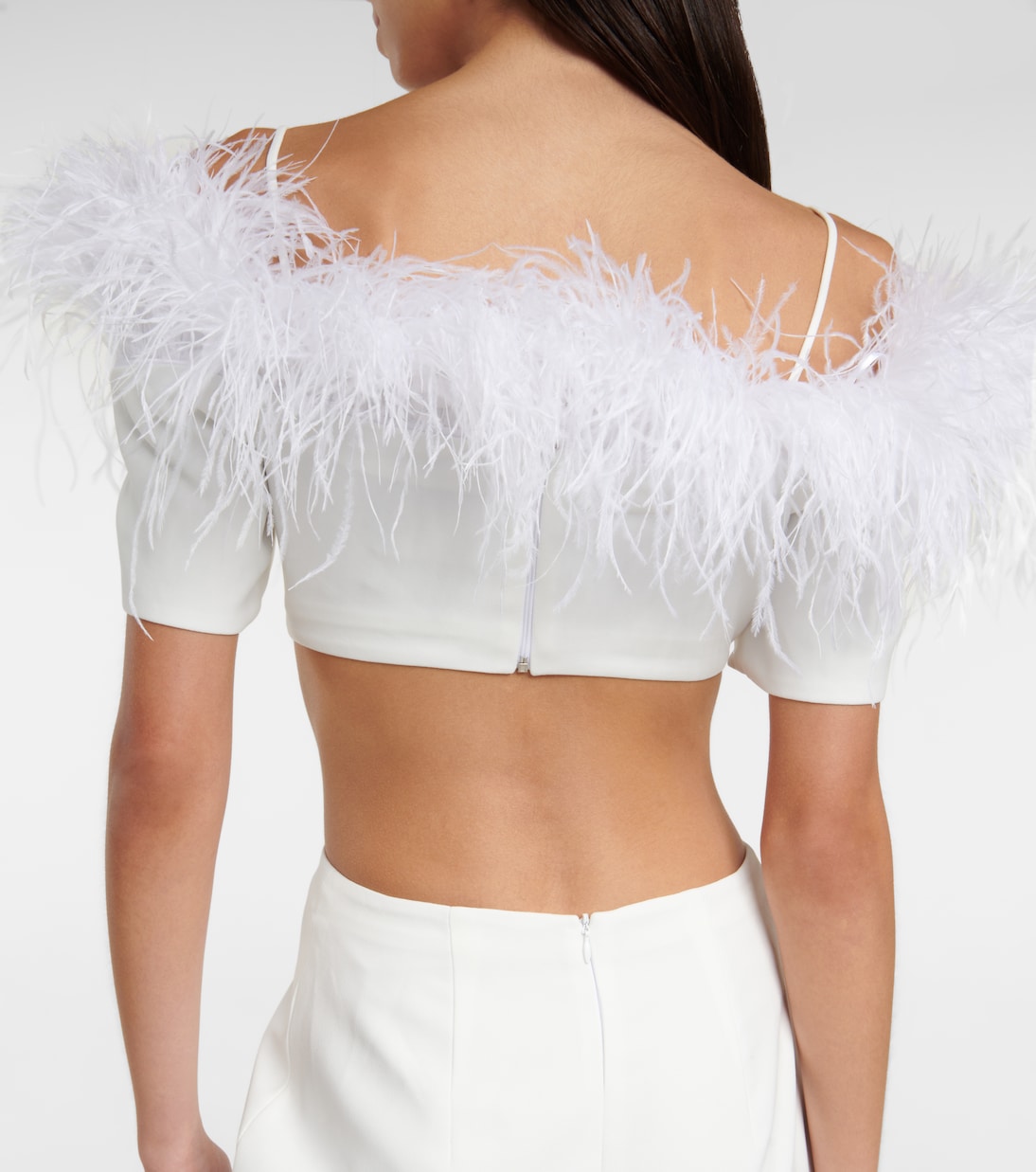 Maxikleid mit Federn | Rasario