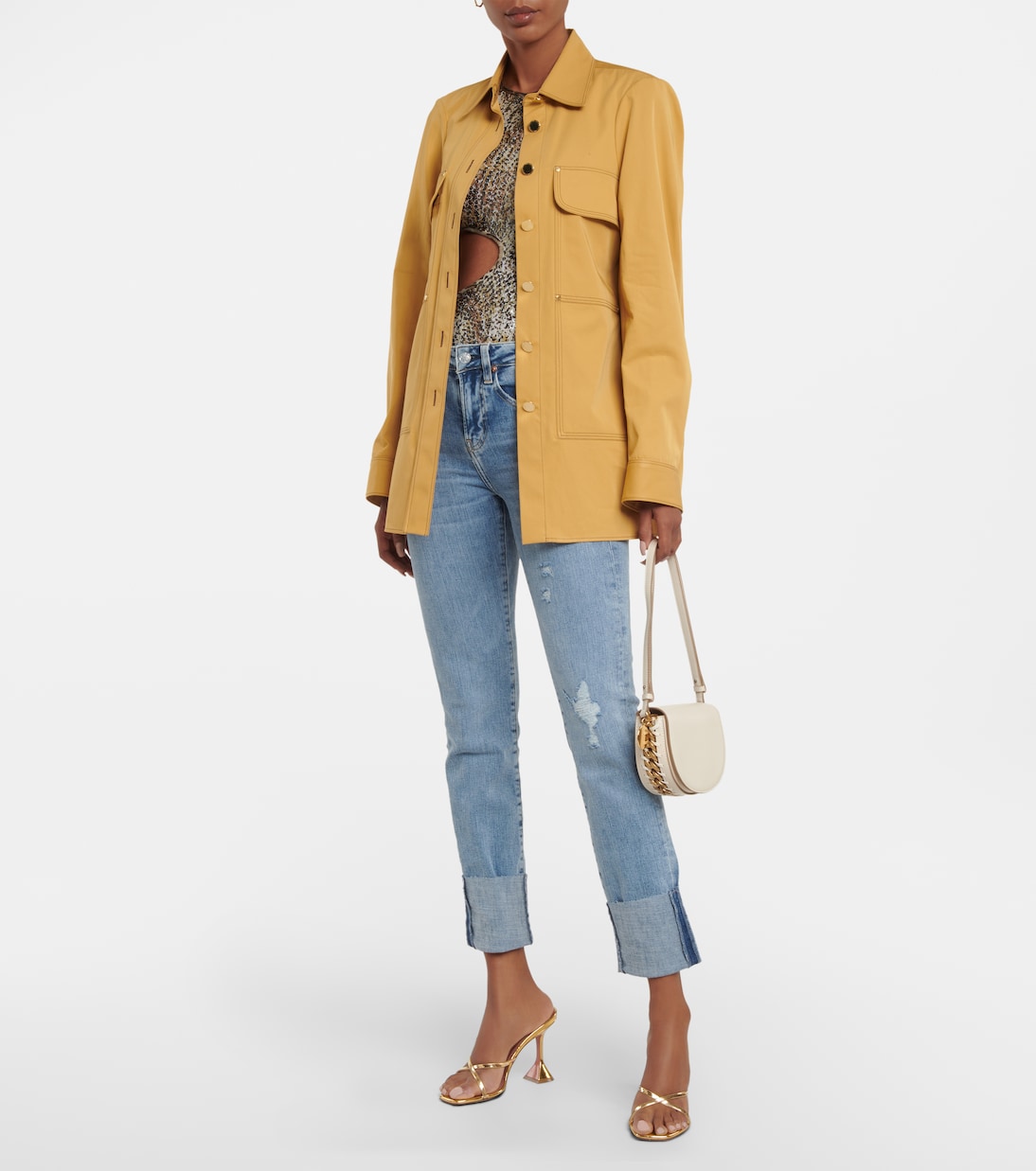 Cuffed straight jeans | AG Jeans