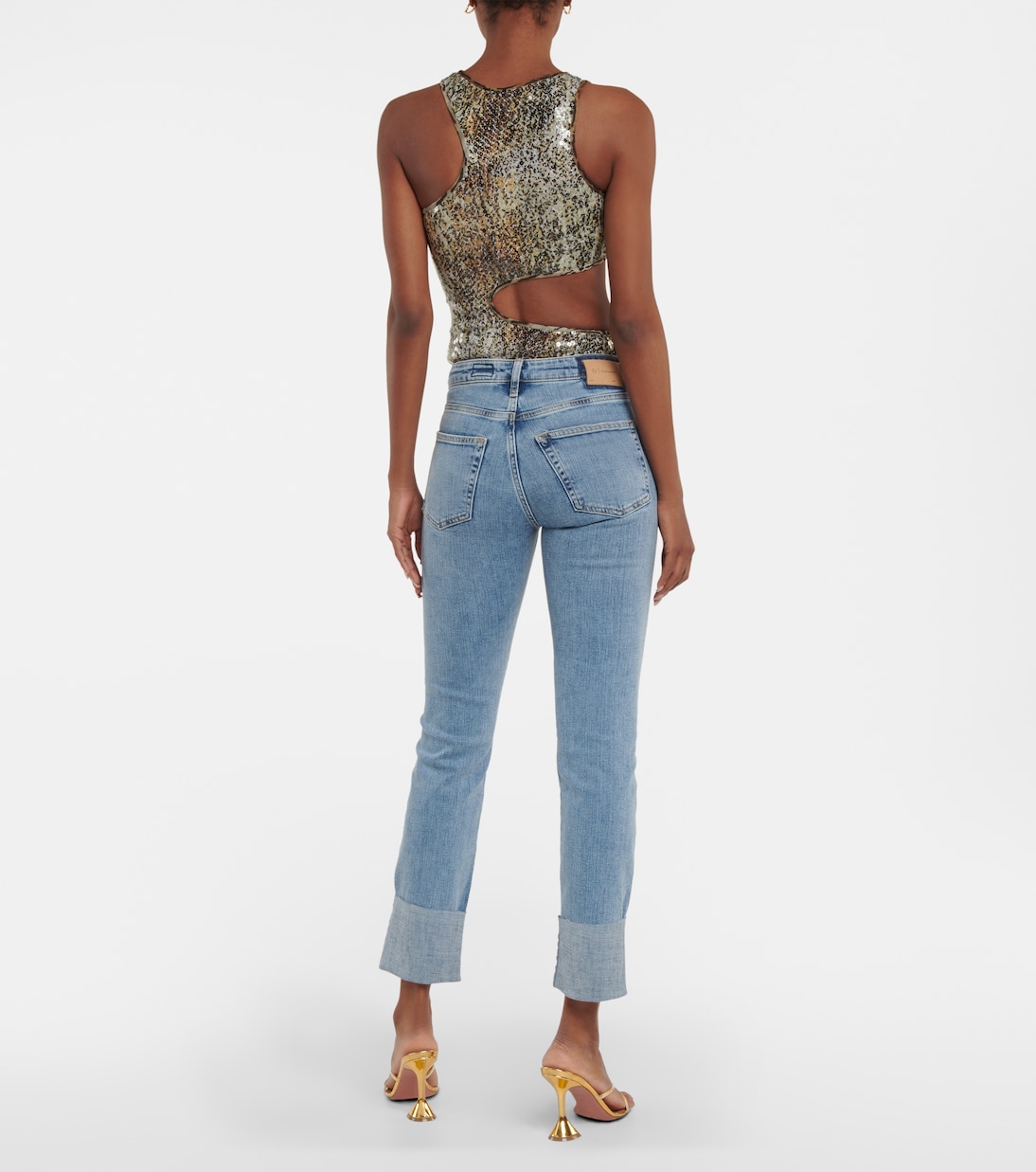 Cuffed straight jeans | AG Jeans