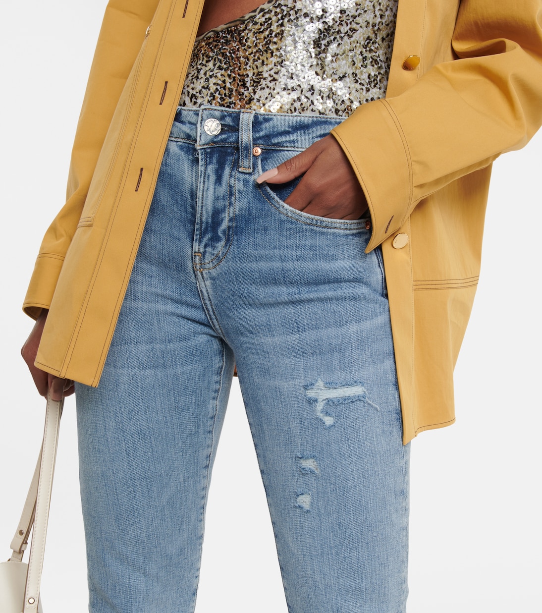 Cuffed straight jeans | AG Jeans