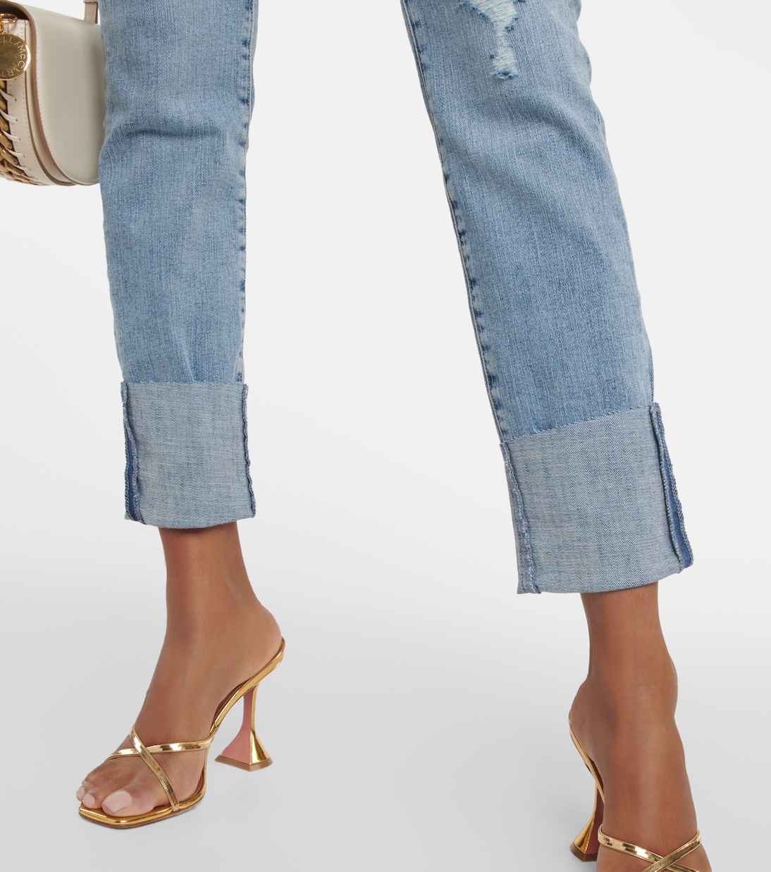 Cuffed straight jeans | AG Jeans