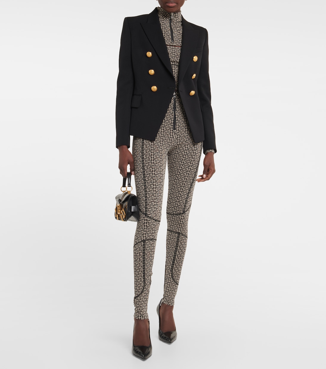 Leggings de punto con monograma | Balmain