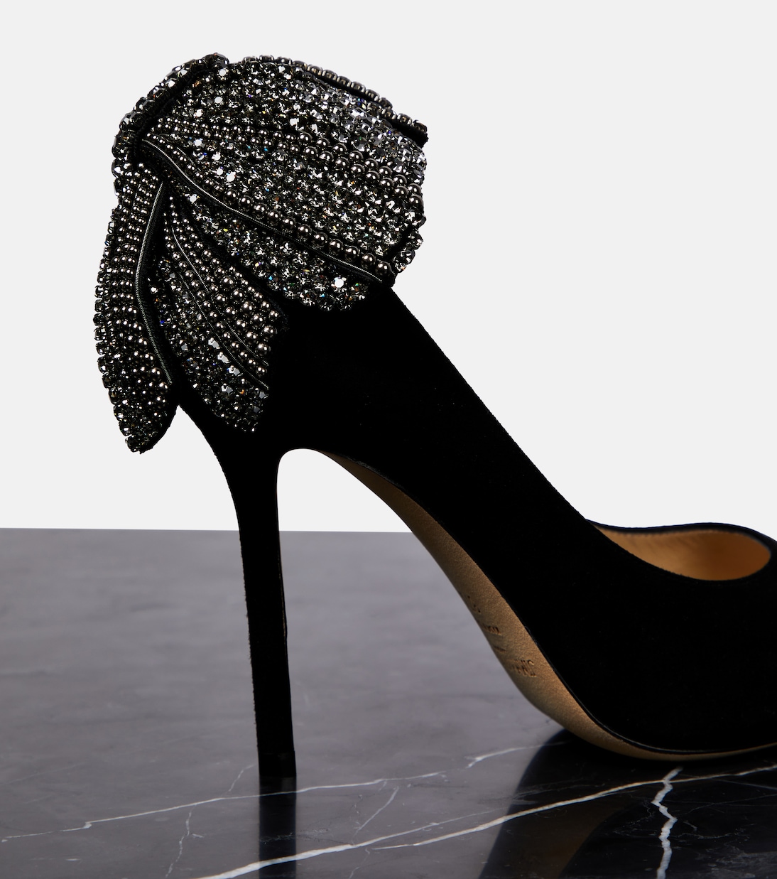Pumps Love 100 in suede con cristalli | Jimmy Choo