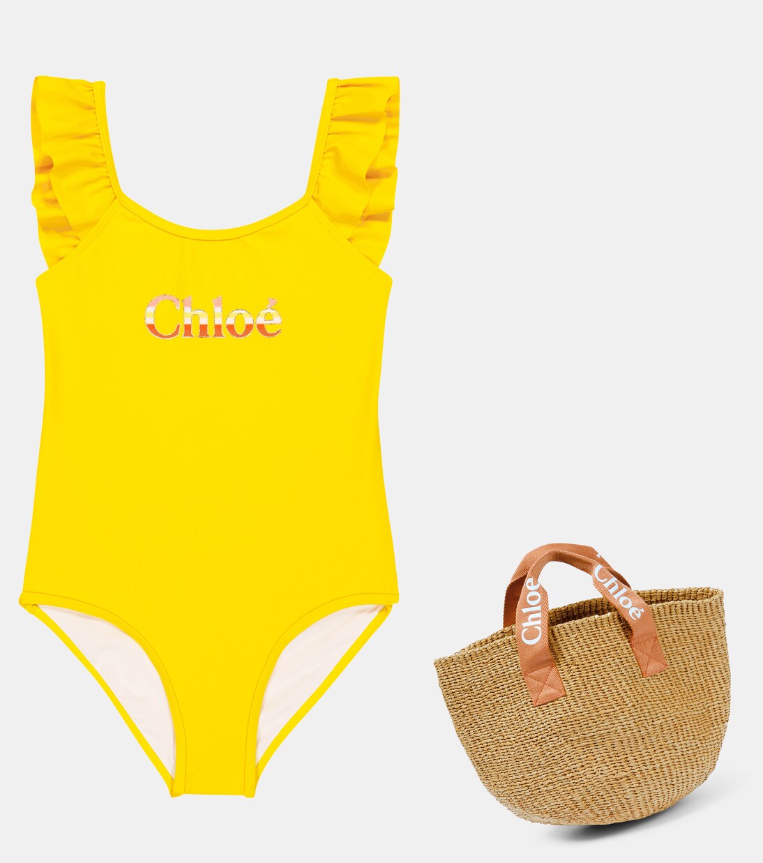 Maillot de bain imprimé à logo | Chloé Kids