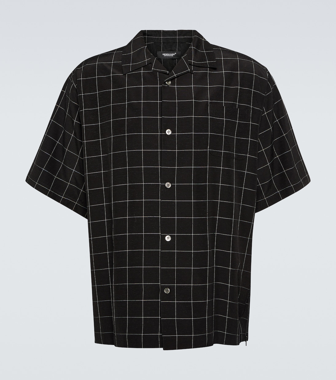 Checked silk-blend shirt | Undercover