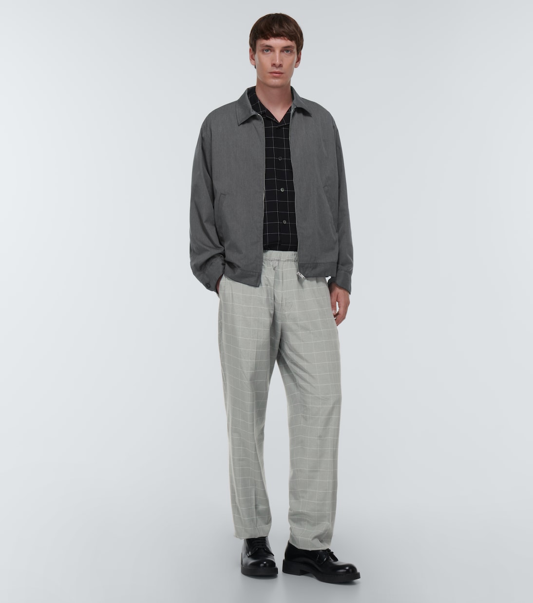 Checked silk-blend shirt | Undercover