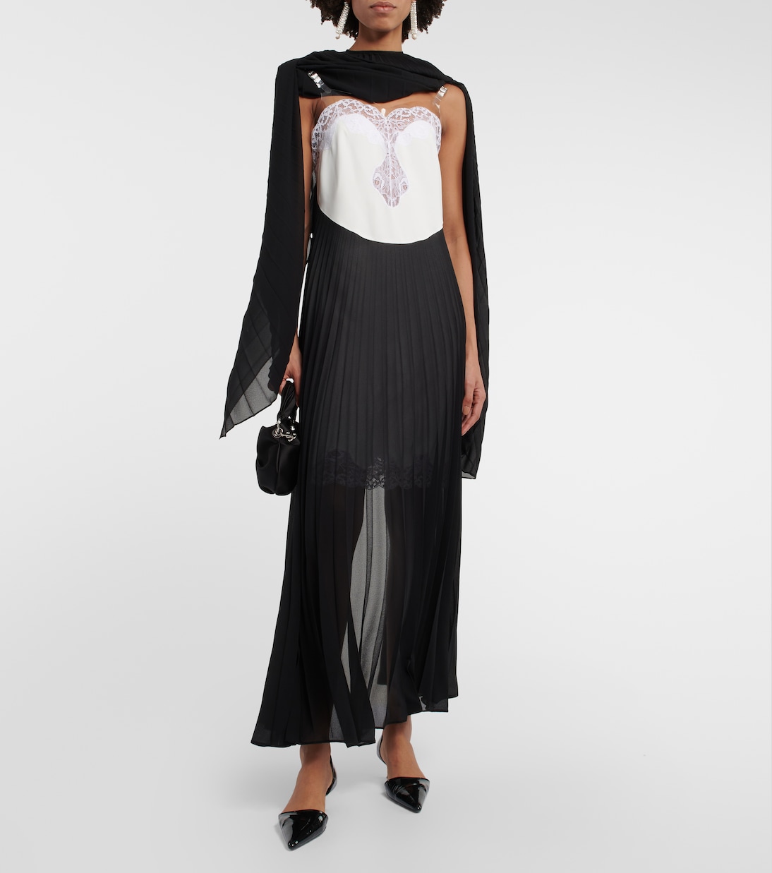 Abito midi Mrs Robinson con mantella | Christopher Kane