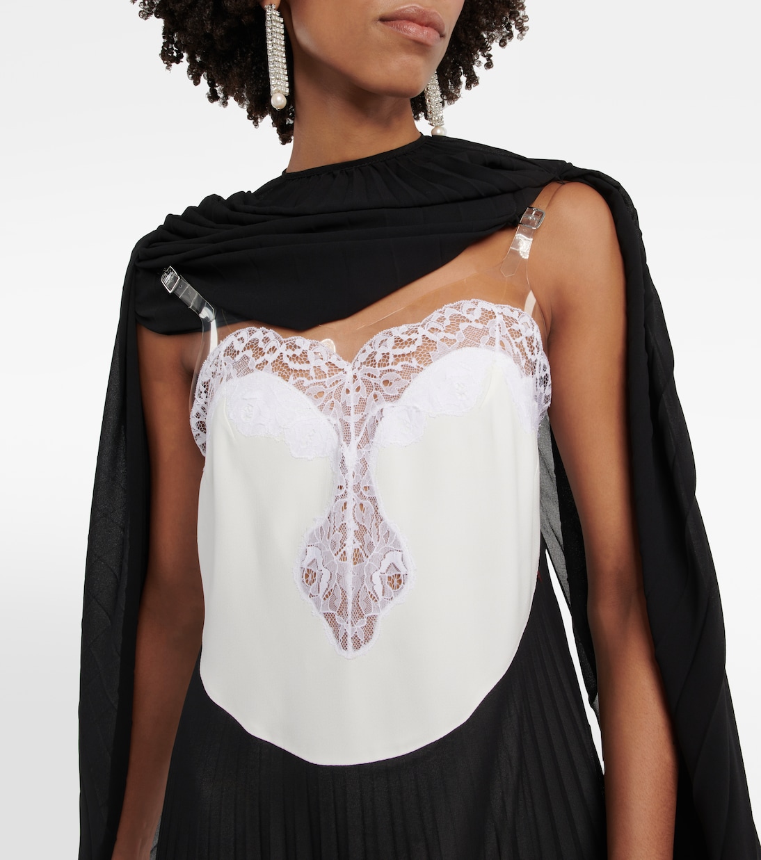 Abito midi Mrs Robinson con mantella | Christopher Kane