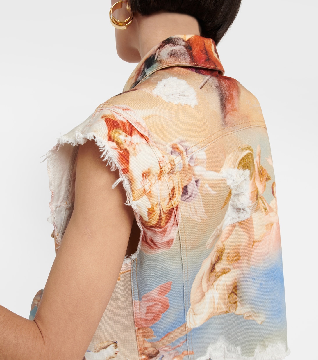 Gilet di jeans con stampa | Balmain
