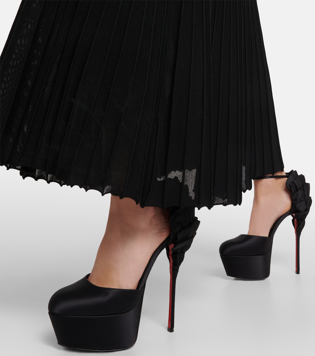 Pumps Maria Frou Alta in raso con plateau | Christian Louboutin