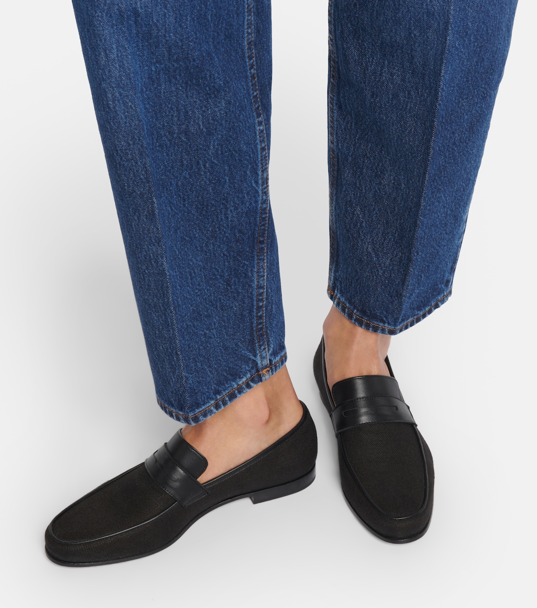 Penny Loafers aus Canvas mit Leder | Toteme