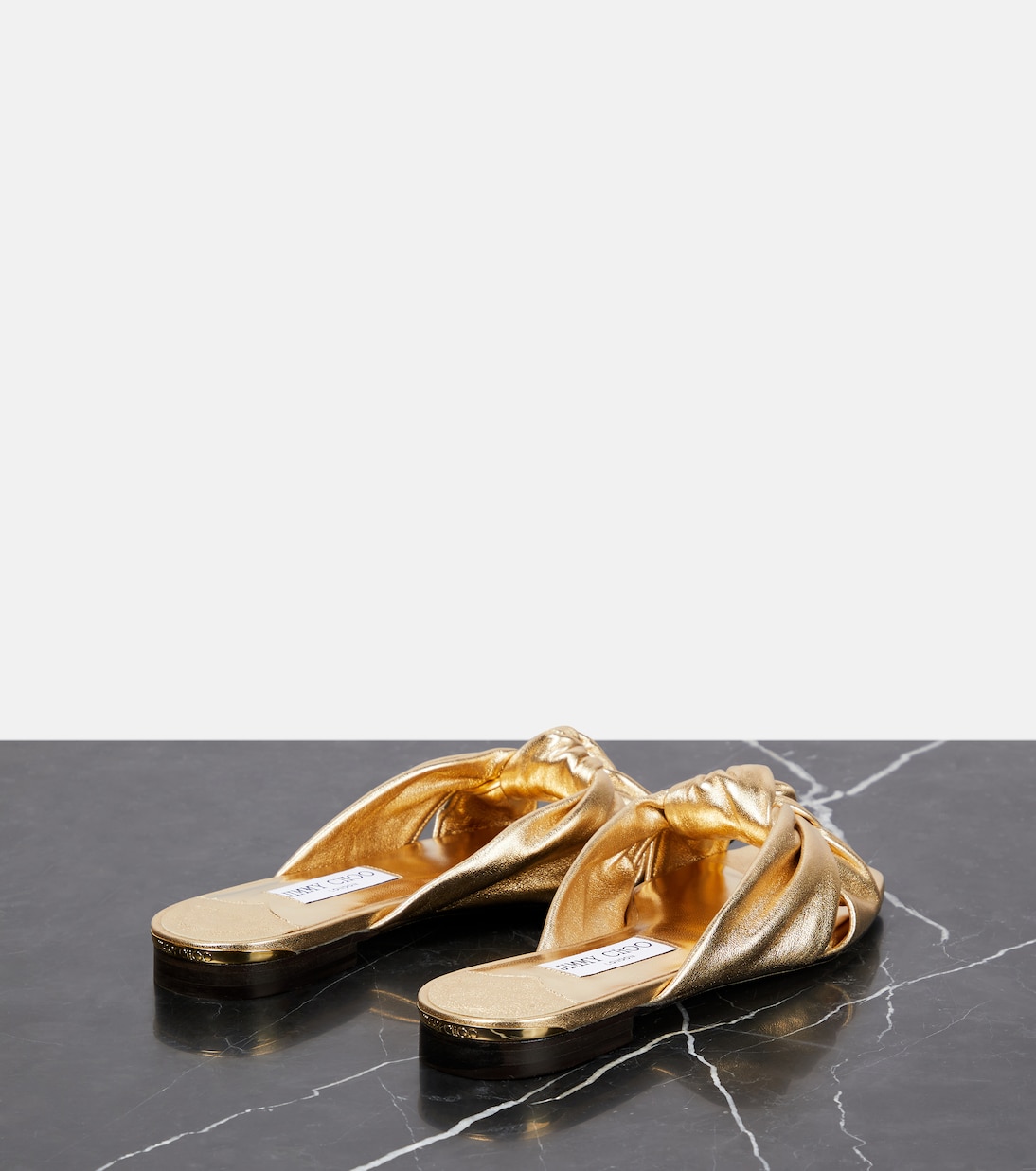 Avenue metallic leather slides | Jimmy Choo