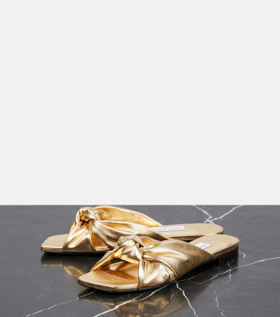 Avenue metallic leather slides | Jimmy Choo