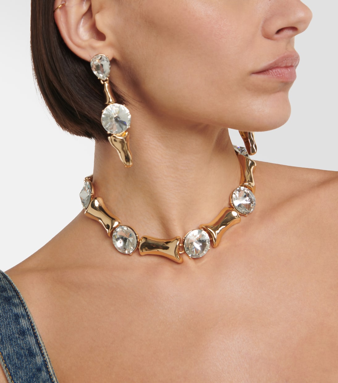 Pendientes largos con cristales | Area