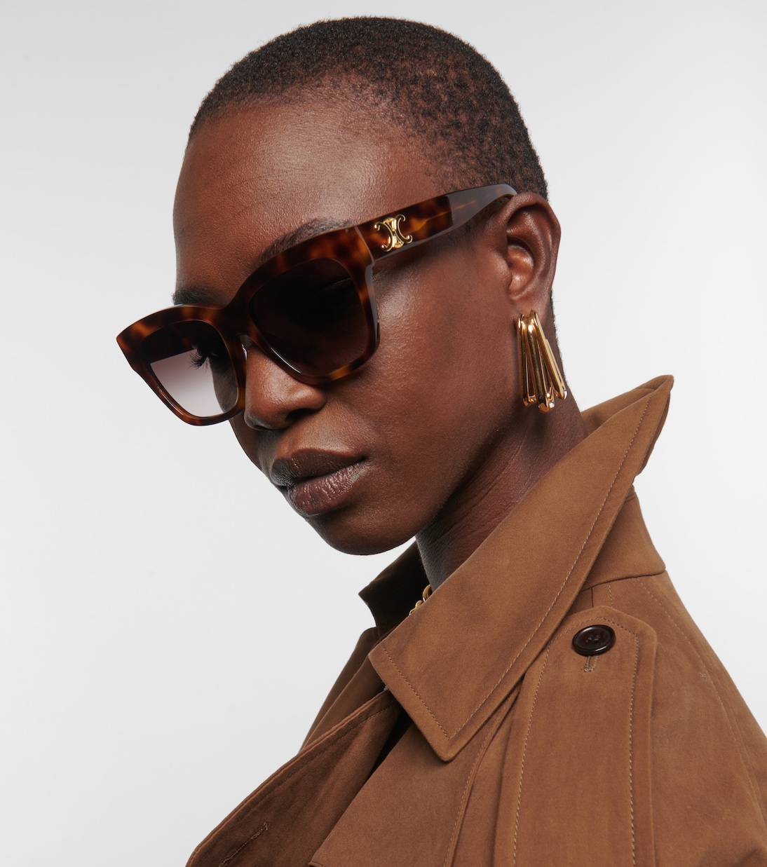 Cat eye sunglasses in brown Celine Eyewear Mytheresa