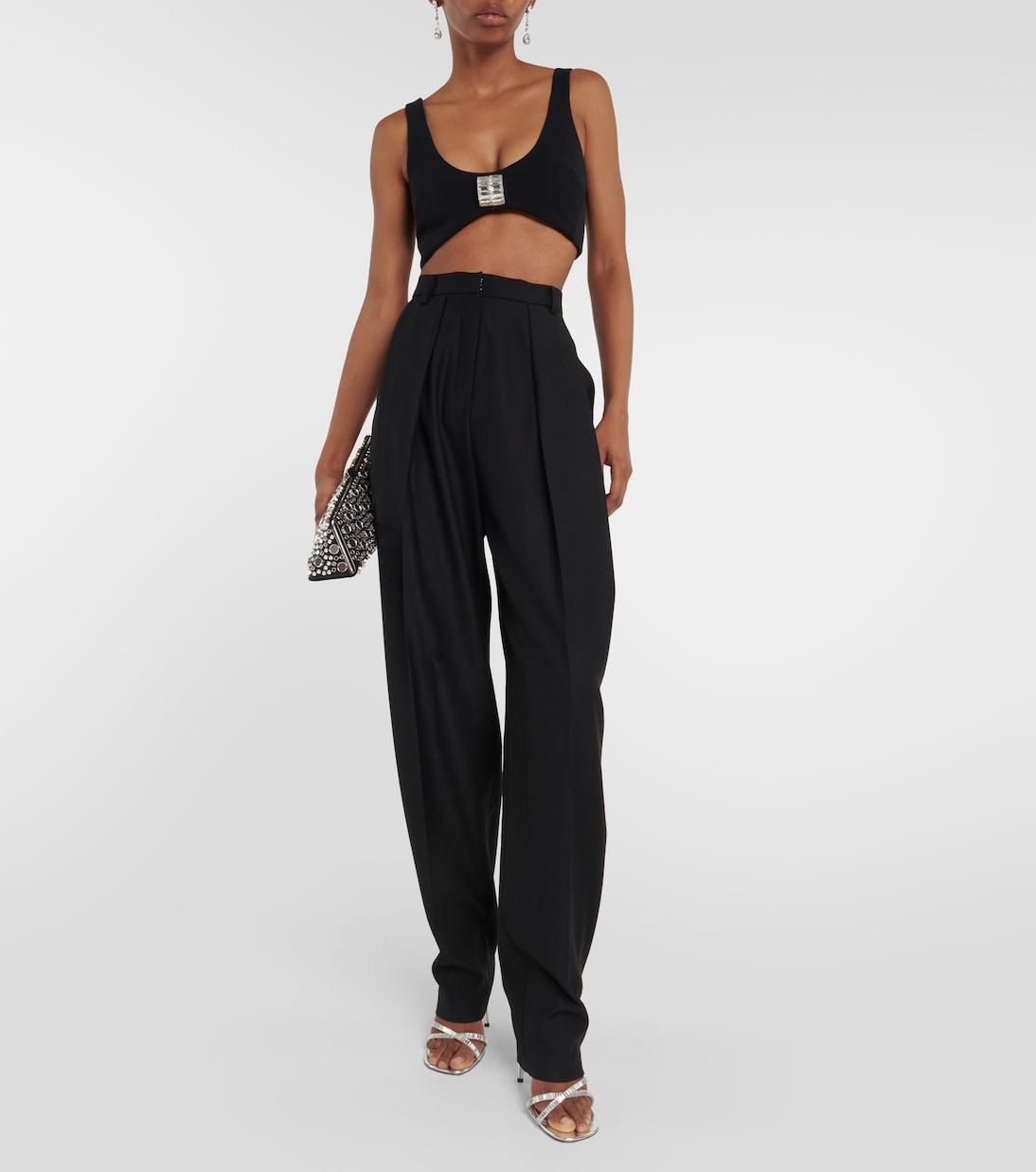 Embellished cady bra top | David Koma