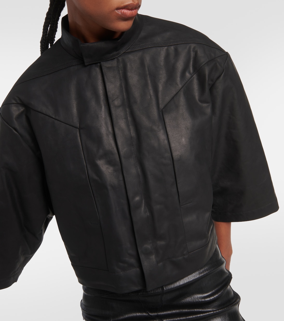 Chaqueta de piel cropped | Rick Owens