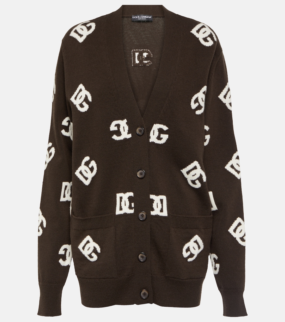 Logo virgin wool cardigan | Dolce&Gabbana