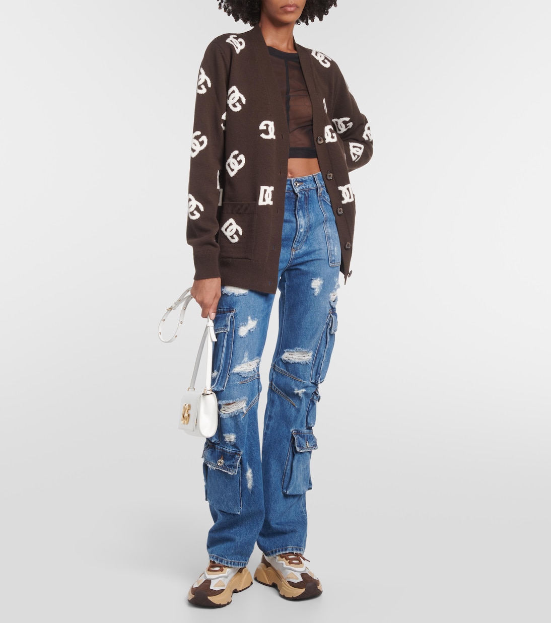 Logo virgin wool cardigan | Dolce&Gabbana