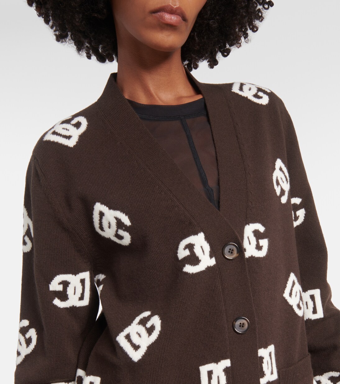 Logo virgin wool cardigan | Dolce&Gabbana