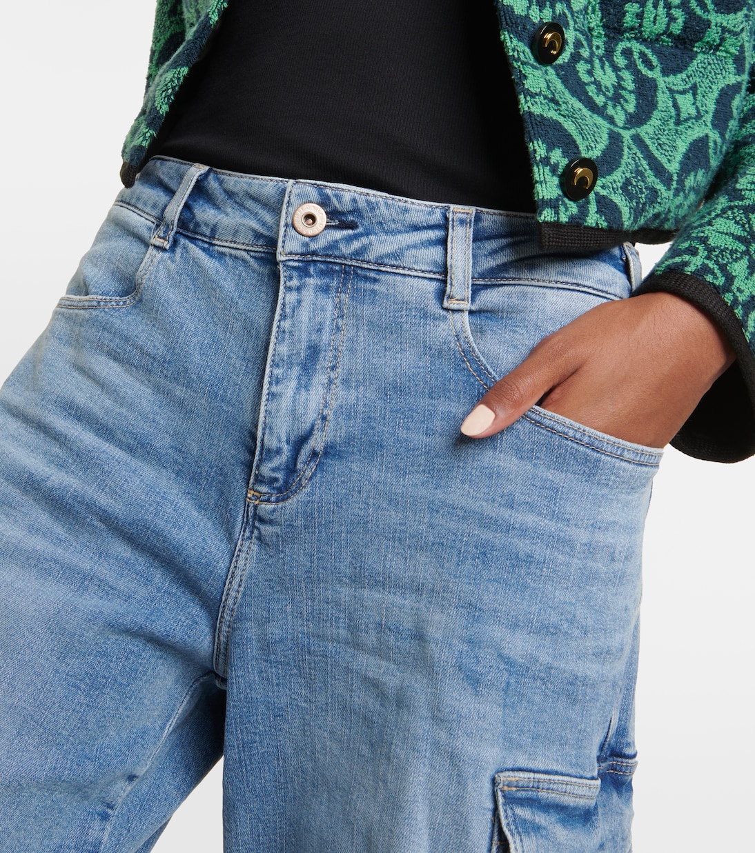 Jean cargo ample à taille haute | AG Jeans