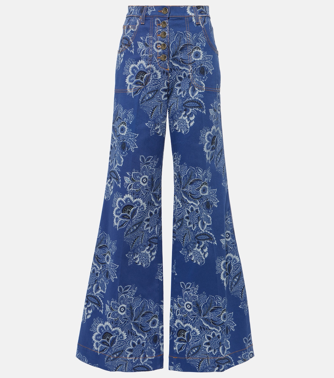 Jeans flared e vita alta con stampa | Etro