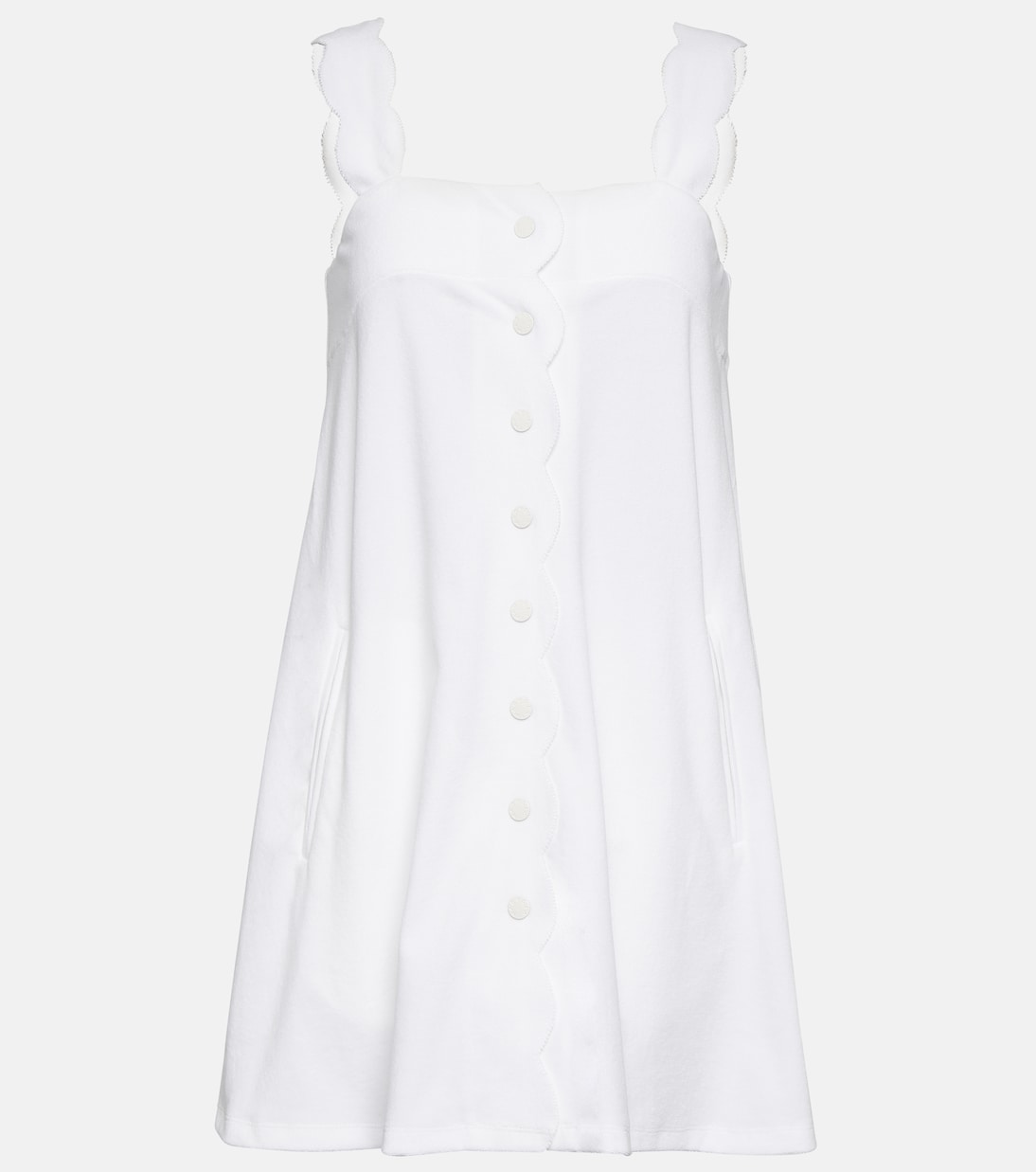 Vestido corto de algodón festoneado | Marysia