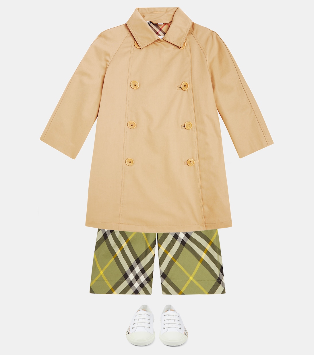 Cappotto Burberry Check in cotone | Burberry Kids