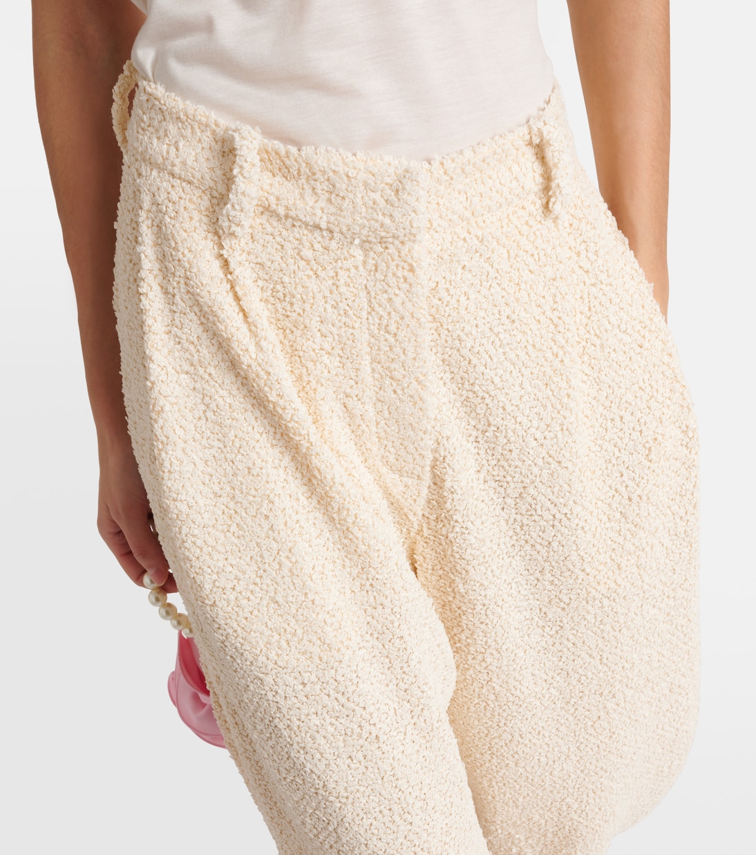 Pantalones anchos de bouclé de tiro alto | Magda Butrym