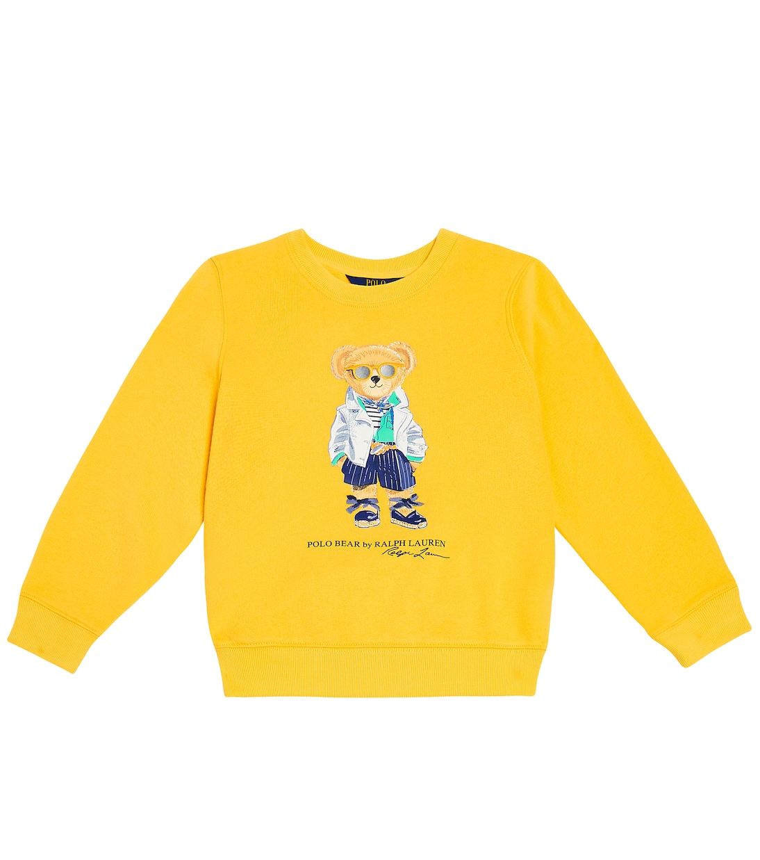 Polo Bear cotton blend fleece sweatshirt in yellow Polo Ralph Lauren Kids Mytheresa