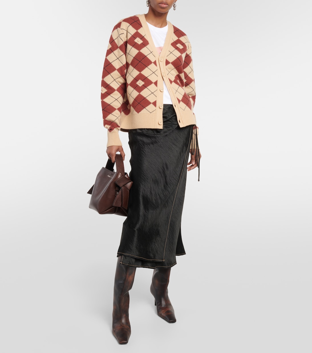 Gonna a portafoglio in raso | Acne Studios